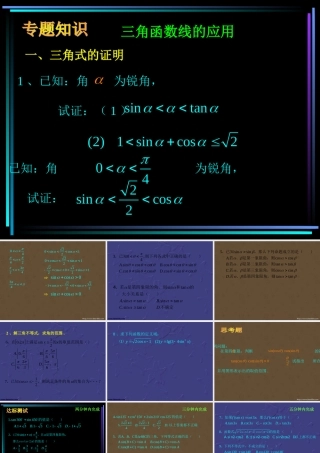 新教材高一数学专题知识三角函数线的应用 课件
