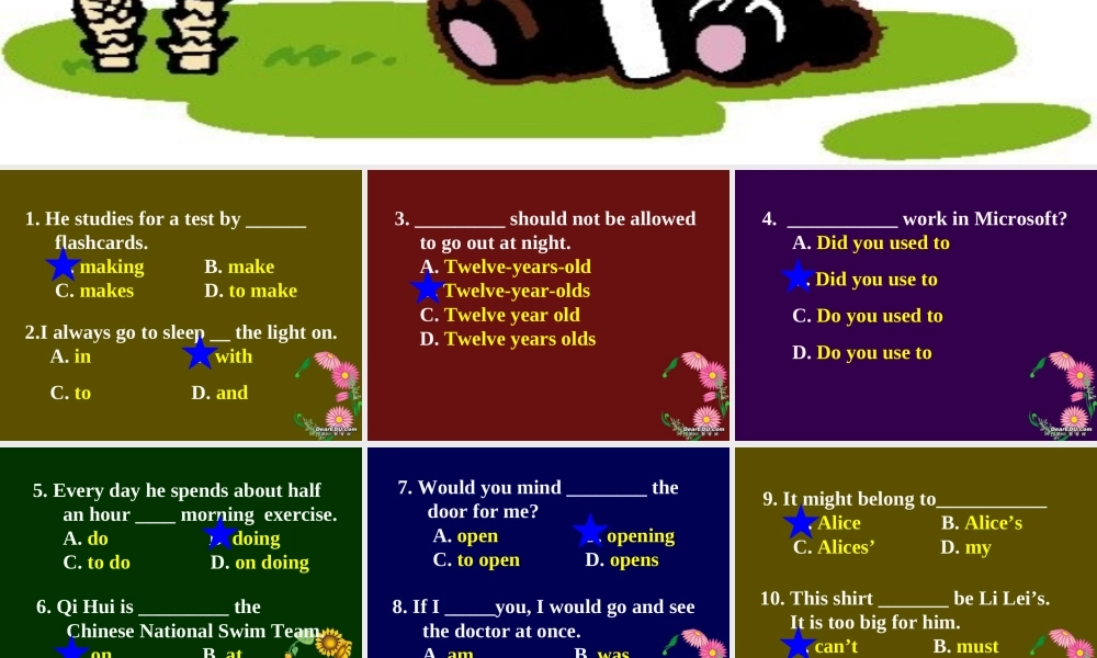 九年级英语 Review of Unit1-5练习 人教新目标版 试题