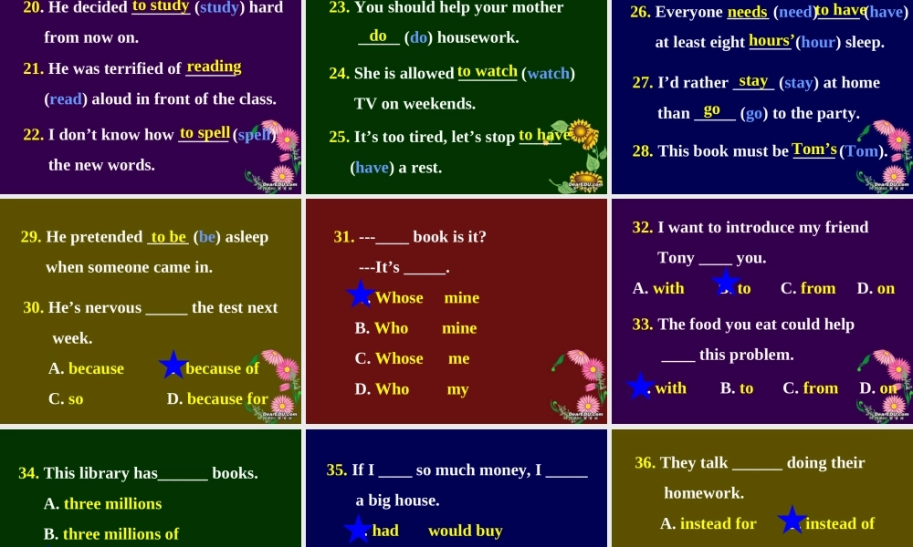 九年级英语 Review of Unit1-5练习 人教新目标版 试题