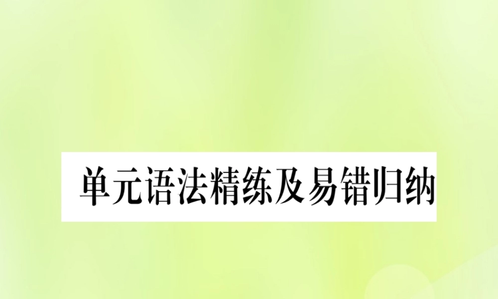 七年级英语上册 Unit 8 Countries around the World语法精练及易错归纳课件 (新版)冀教版 课件