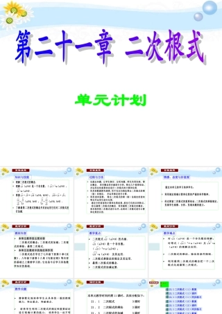 九年级数学 第21章(二次根式)单元课件 人教新课标版 课件