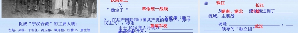 八年级历史上册 第三单元第9课国民革命运动与南京国民政府的建立课件 华东师大版 课件