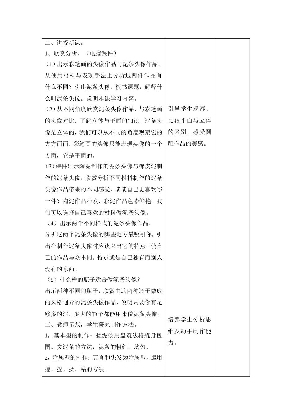 《泥条头像》教学设计_第2页
