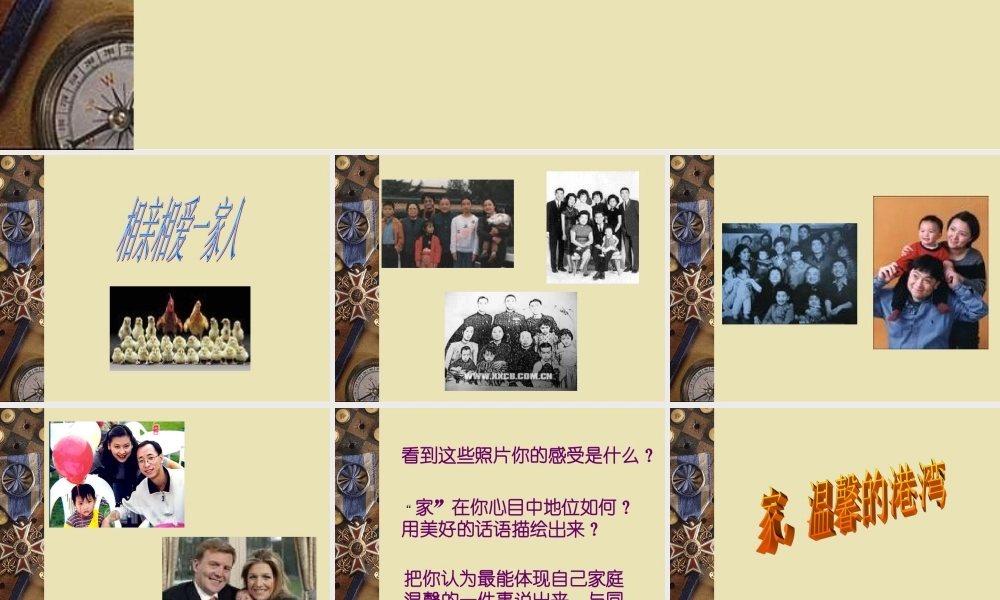 八年级政治 相亲相爱一家人课件