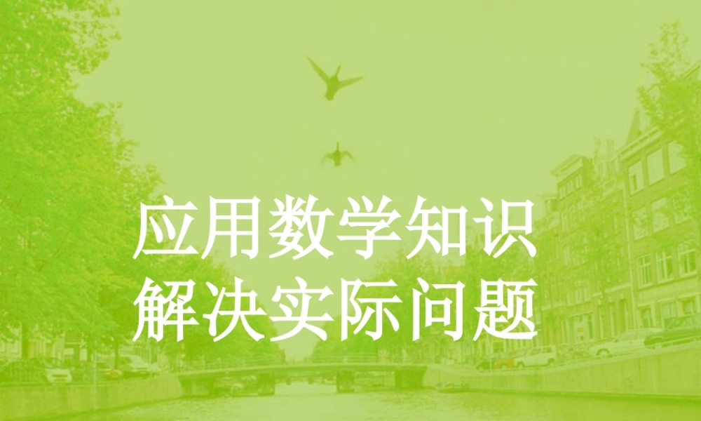 新课标应用数学知识解决实际问题 课件