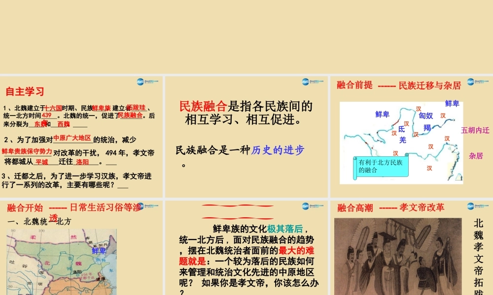 中考历史(北方民族大融合)复习课件1 课件