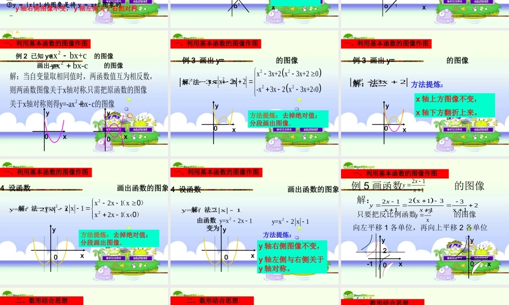 九年级数学暑假辅导讲义 函数的图像课件 人教新课标版 课件