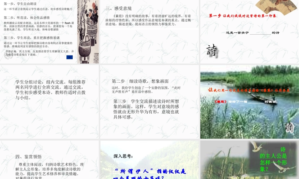 九年级语文下册 (蒹葭)课件 人教新课标版 课件