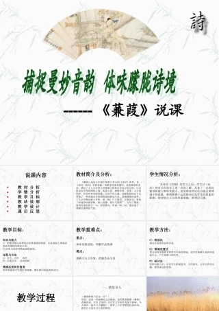 九年级语文下册 (蒹葭)课件 人教新课标版 课件