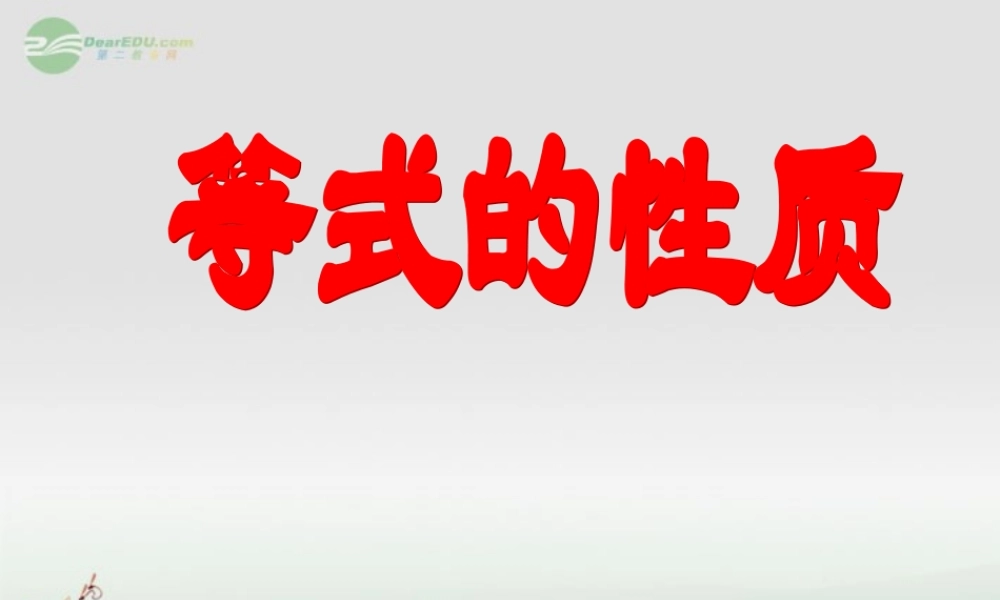 广东省珠海市七年级数学上册 等式的性质课件 新人教版 课件