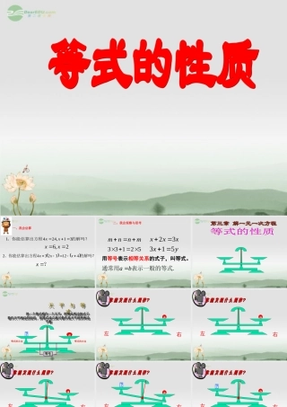 广东省珠海市七年级数学上册 等式的性质课件 新人教版 课件