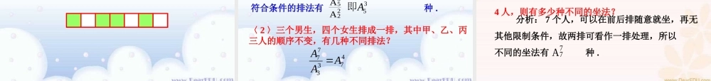排列复习课 江苏地区高二数学排列课件[整理七课时]人教版 江苏地区高二数学排列课件[整理七课时]人教版