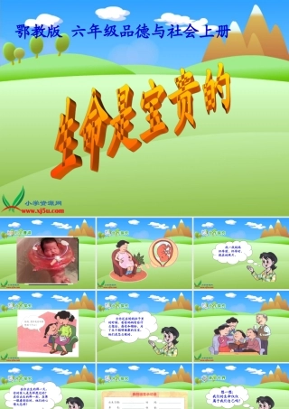 鄂教版品德与社会六年级上册《生命是宝贵的》课件