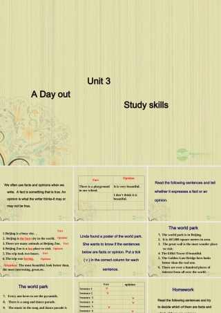 八年级英语上册(Unit 3 A day out)Study skills课件 牛津译林版 课件