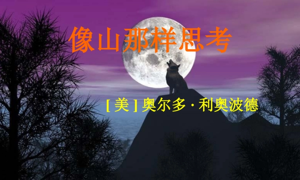 八年级语文下册第14课(像山那样思考)课件长春版 课件
