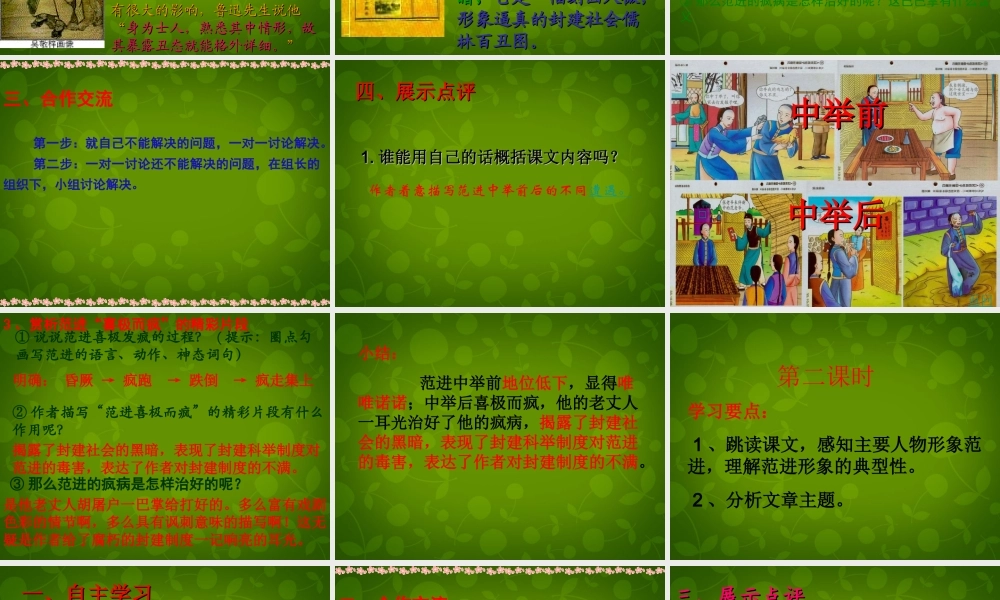 中学九年级语文上册 19 范进中举课件 新人教版 课件