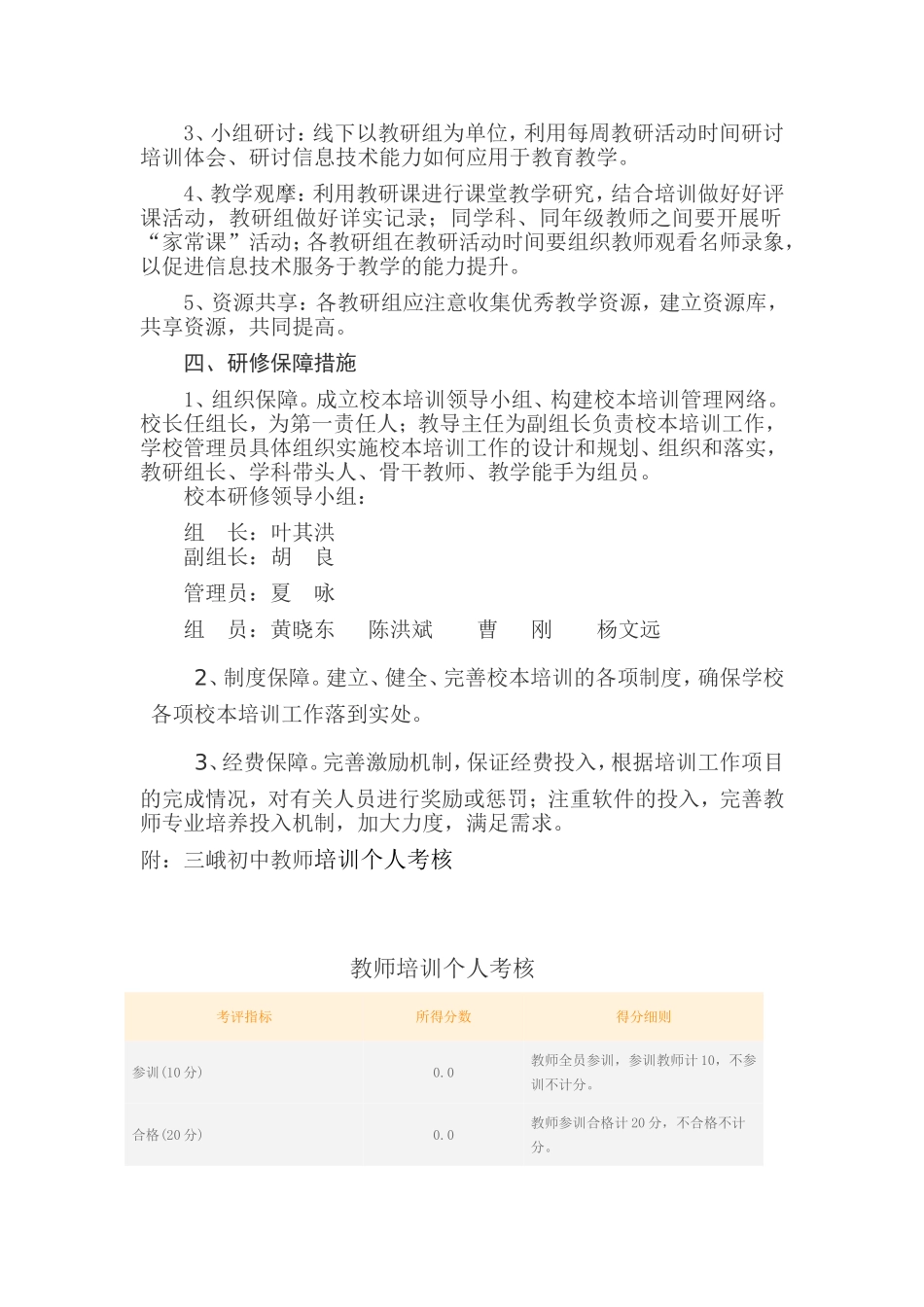 三峨初中培训管理、考核方案_第2页
