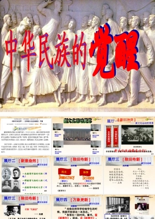 八年级历史与社会下册 第七单元第三课第一课时中华民族的觉醒课件 人教版 课件