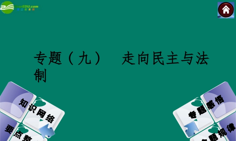 中考历史总复习 专题九 走向民主与法制课件 岳麓版 课件