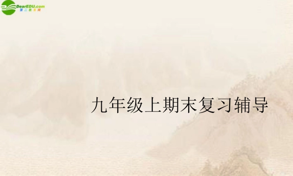 九年级政治上册 期末复习辅导—选择题辅导课件 人教新课标版 课件