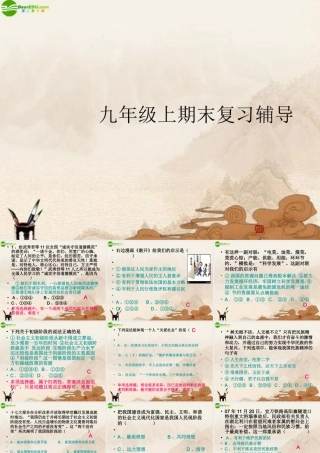 九年级政治上册 期末复习辅导—选择题辅导课件 人教新课标版 课件