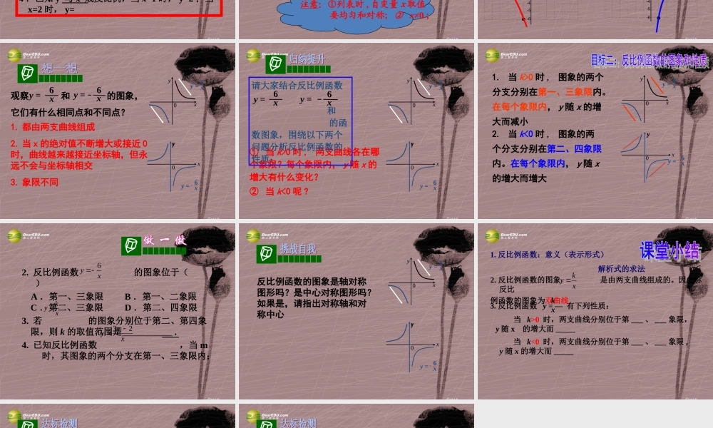 九年级数学下册(53 反比例函数)课件 青岛版 课件