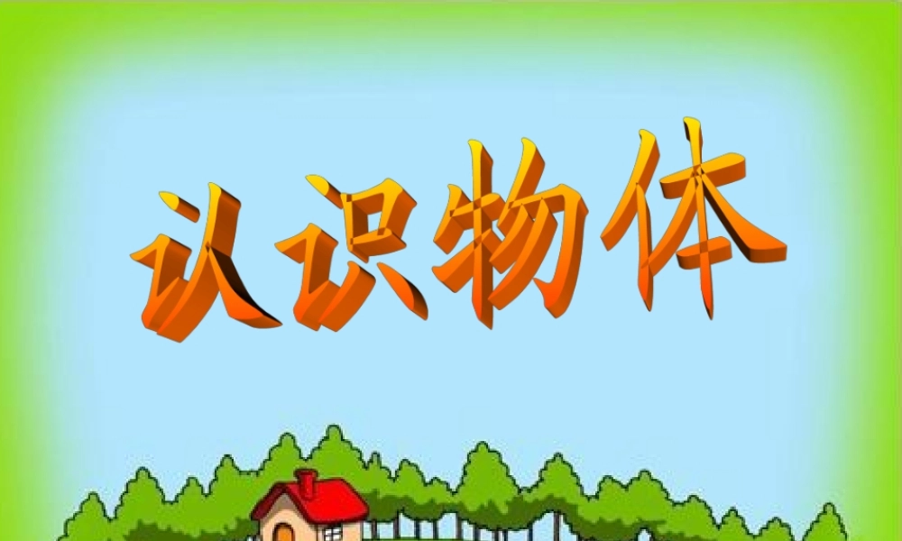 (冀教版)一年级数学上册课件_认识物体1