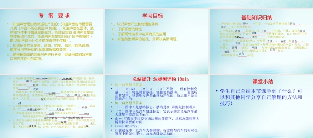 八年级物理上册 第二章 声现象复习课件 (新版)新人教版 课件