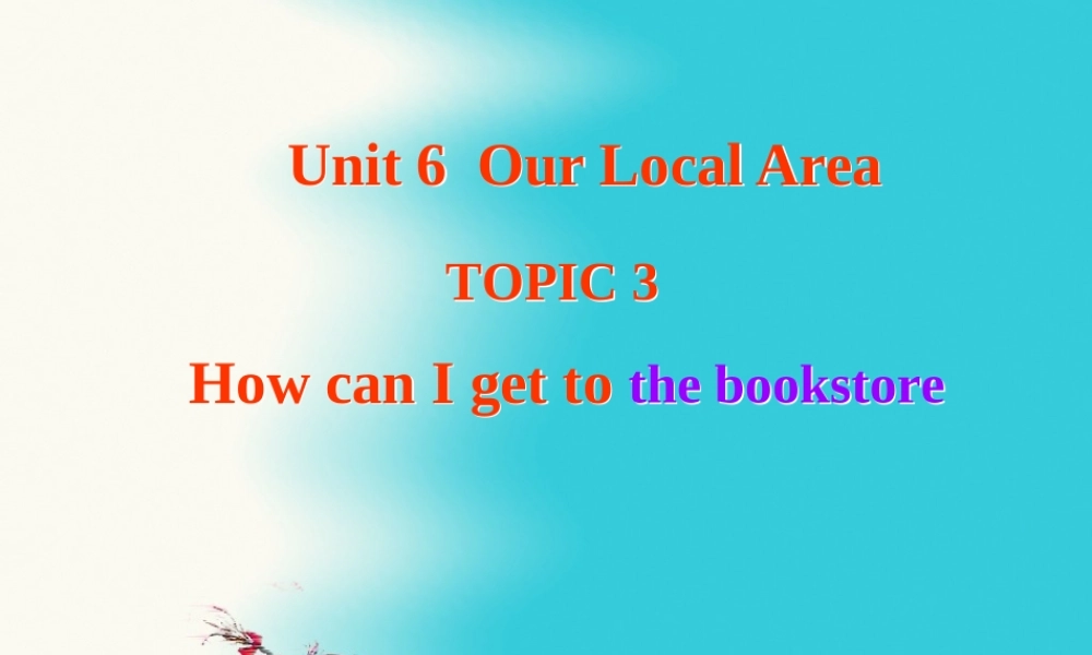 七年级英语下册：Unit 6 Topic 3 How can I get to the bookstore Section B课件仁爱版 课件
