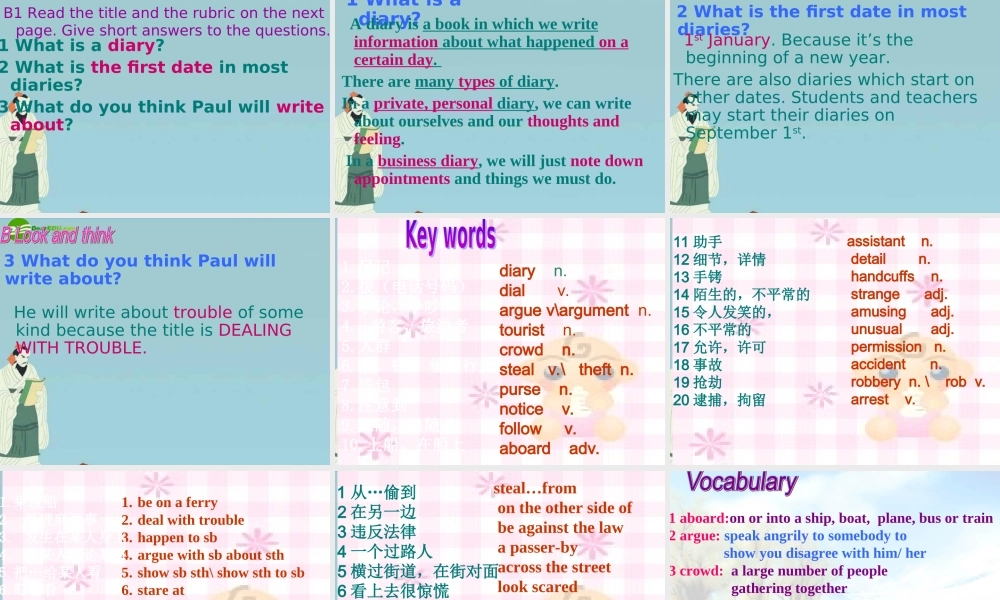 七年级英语上册 Chapter 3 Troubles全单元课件 牛津深圳版 课件