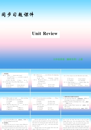 九年级英语上册 Unit 6 Movies and Theater Review习题课件 (新版)冀教版 课件