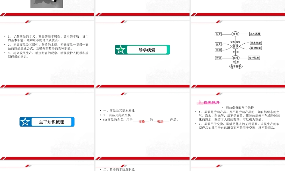 《揭开货币的神秘面纱》探究型课件1