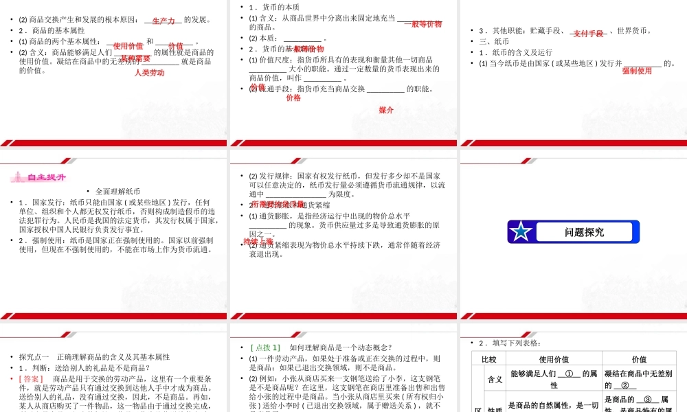 《揭开货币的神秘面纱》探究型课件1