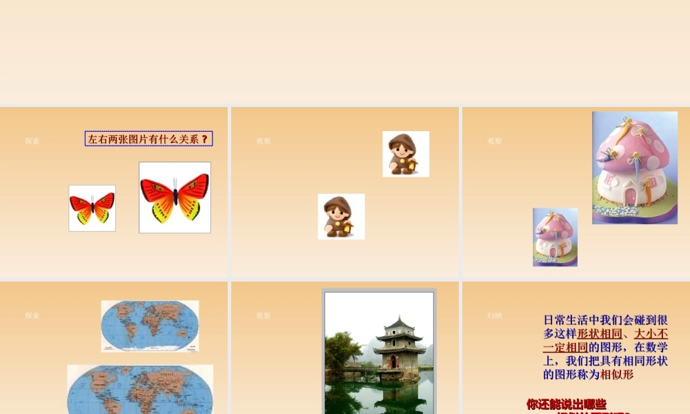 初中九年级数学下图形的相似课件人教版