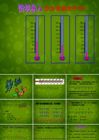 中学七年级数学上册 2.2 数轴课件 (新版)北师大版