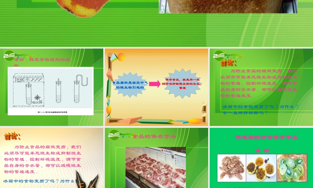 八年级生物 食品贮存课件 济南版 课件