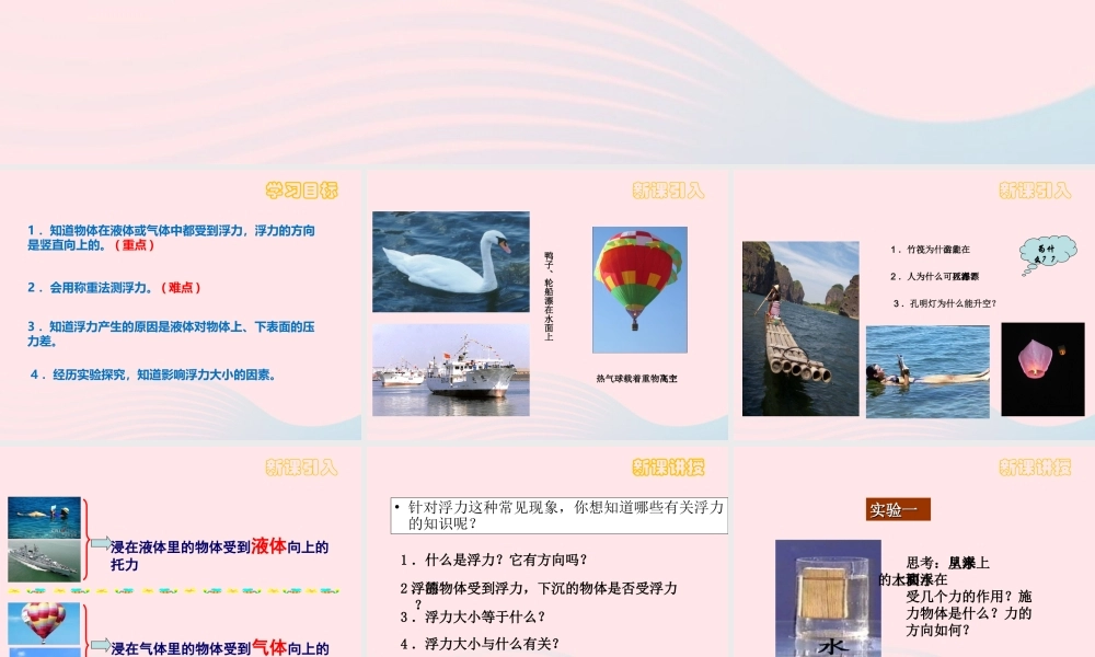 八年级物理下册 10.1浮力课件 (新版)新人教版 课件
