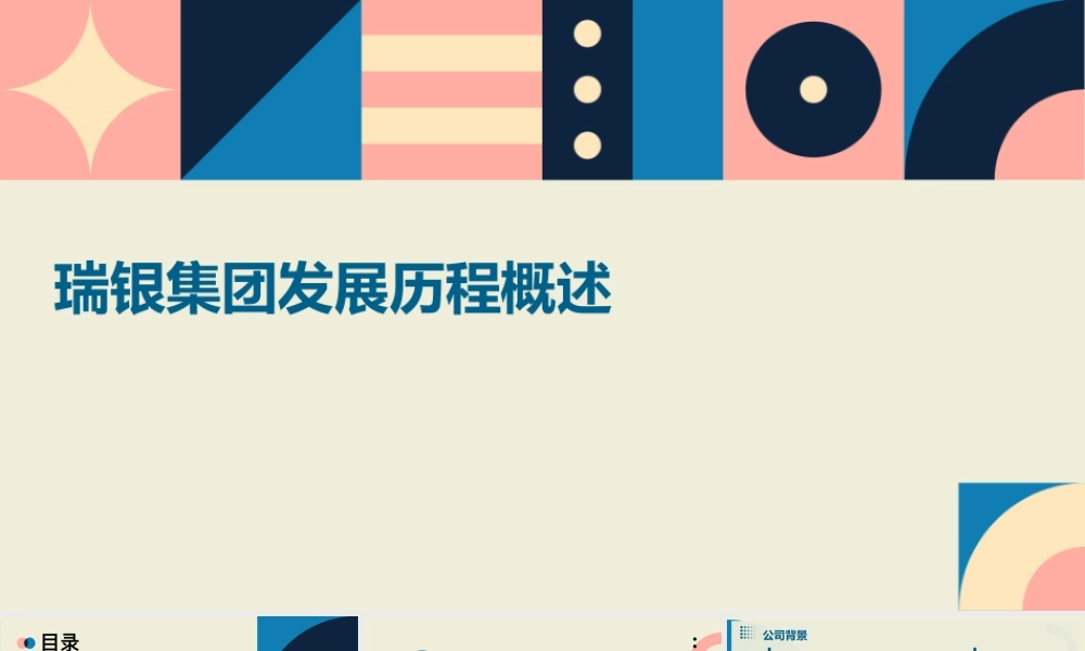 瑞银集团发展历程概述课件
