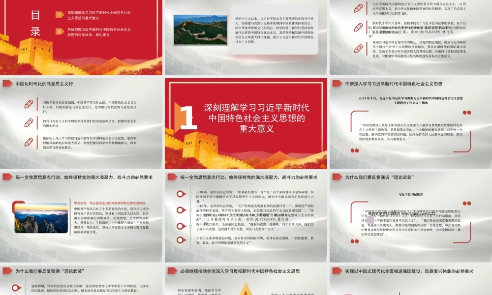 深刻理解学习意义+系统把握体系要义——学习贯彻新时代中国特色社会主义思想（PPT）