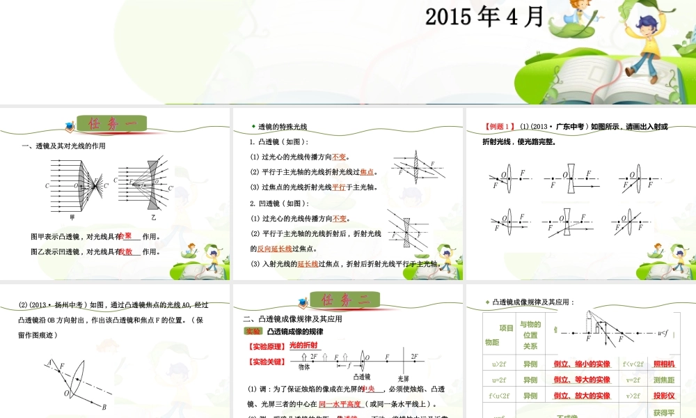 透镜及其应用复习课件