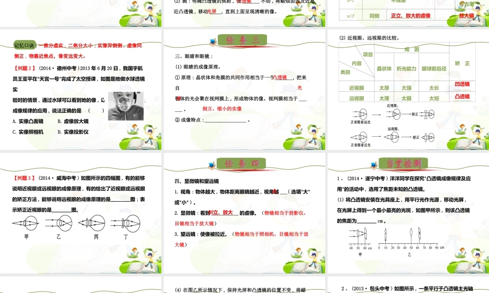 透镜及其应用复习课件