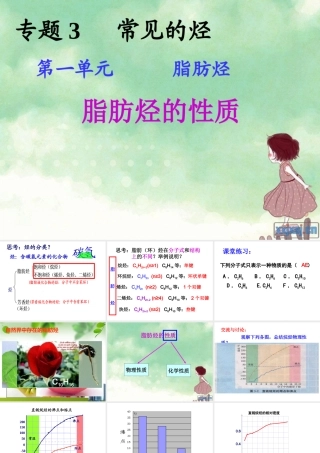脂肪烃的性质