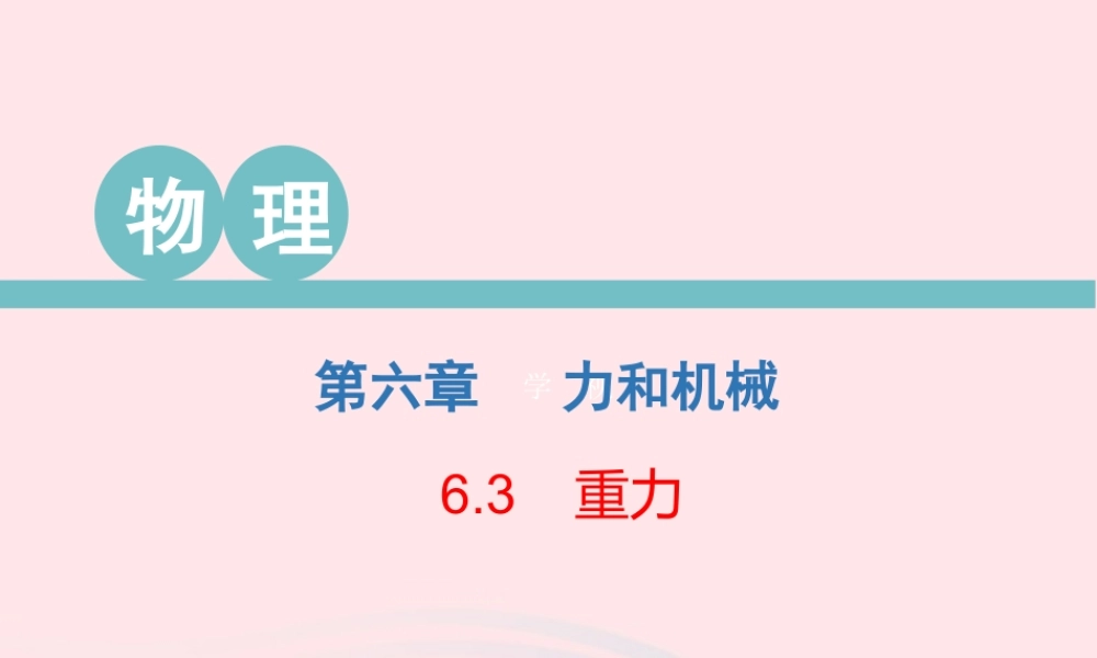 八年级物理下册 6.3 重力课件 (新版)粤教沪版 课件-2