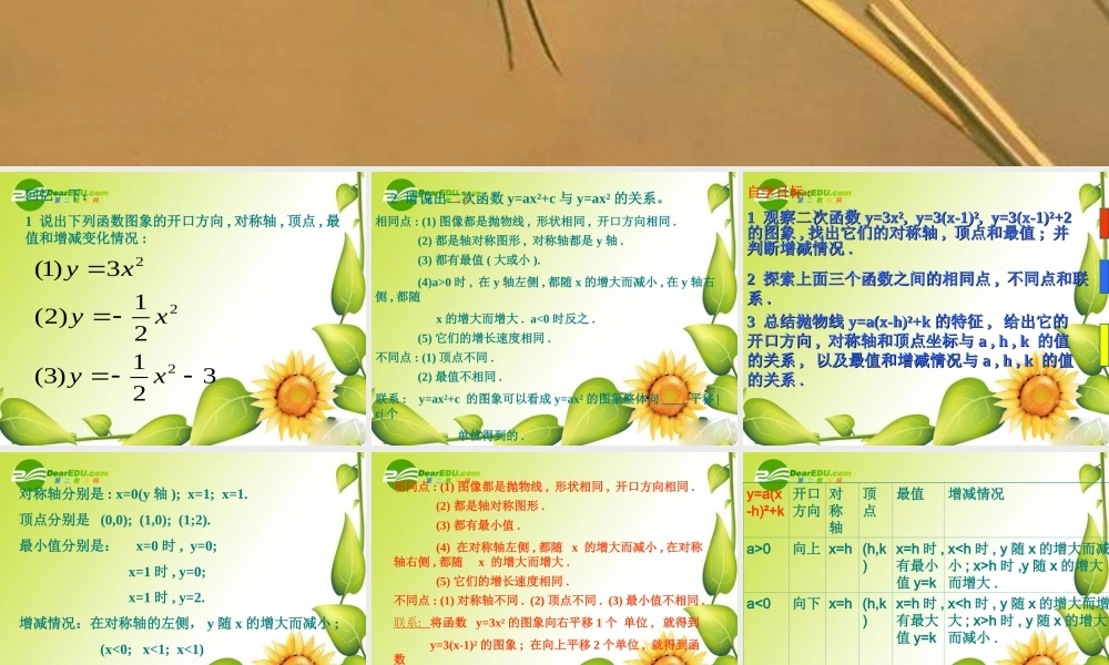 九年级数学下册：261二次函数(第2课时)课件(人教新课标版) 课件