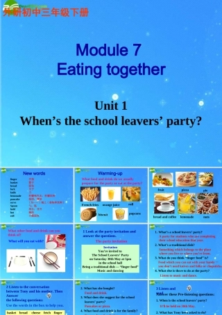 九年级英语下册 Module 7 Unit 1课件 外研版 课件