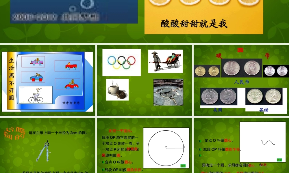 九年级数学上册 第24章 圆课件 新人教版 课件