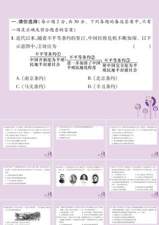 初中毕业学业水平考试模拟演练卷(1)中国近代史课件