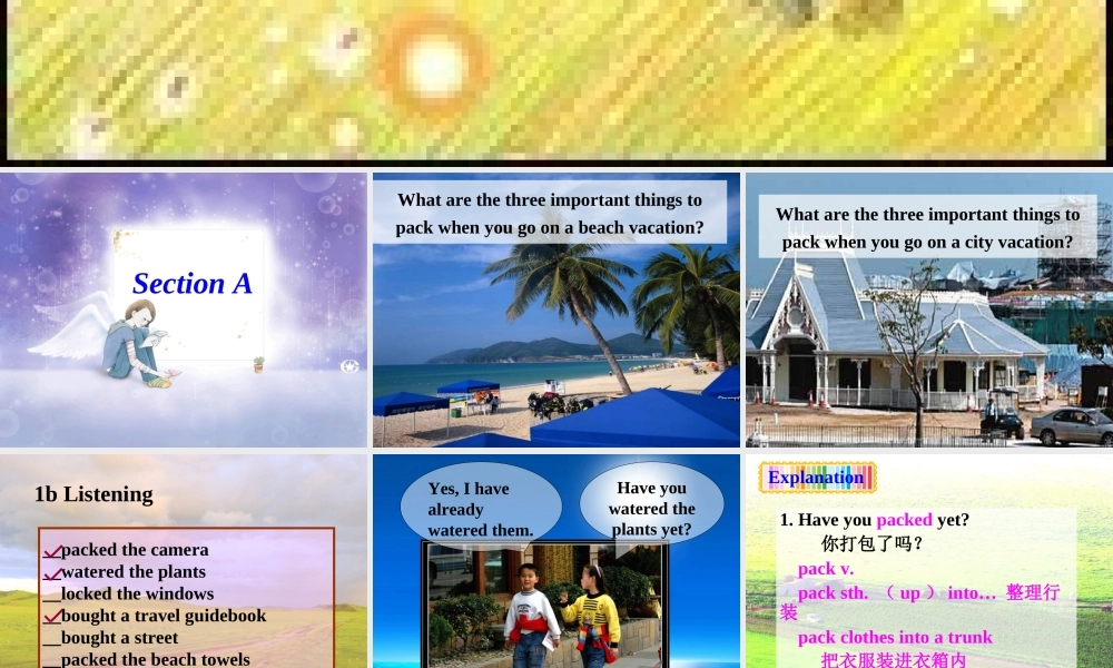 九年级英语Unit14课件 人教新目标版 课件