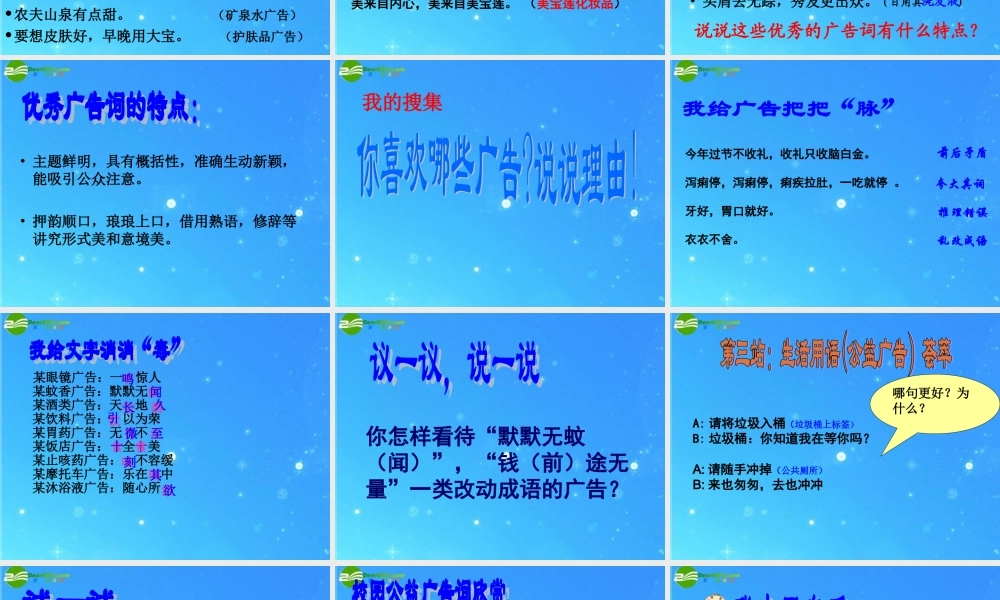 七年级语文上册 第二单元综合性学习(漫游语文世界)课件 人教新课标版 课件