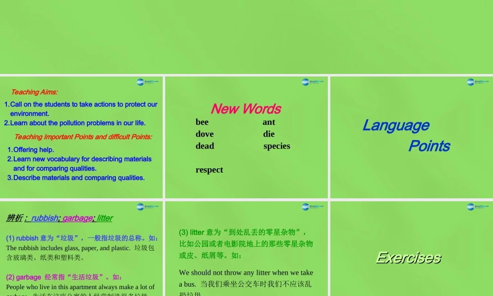 八年级英语下册 Unit 8 Lesson 47 Connected to Nature课件 (新版)冀教版 课件